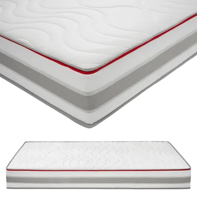 Produktbild von FLEXX Kaltschaum Matratze 180x200 cm mit 3D Memory Foam - 7 Zonen; 25cm Höhe; H4, H3, H2 Misch-Härtegrad - Wendbare Kaltschaummatratze mit optimaler Druckentlastung