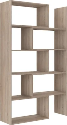Produktbild von Masseno Buchregal LORIS für Wohnzimmer Büro oder Lesezimmer 125x33x188 cm, Sonoma Eiche