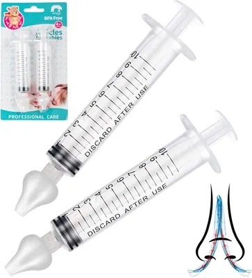 Imagen del producto de Jeringa para irrigación nasal para niños, 10 ml, reutilizable, para la limpieza nasal de bebés