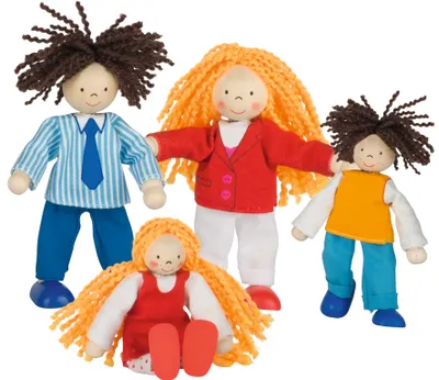 Produktbild von Goki Biegepuppen Lifestyle Familie, Modepuppe, Männer & Frauen (Set), 3 Jahr(e), 90 mm, 130 g, Mehrfarbig