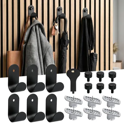 Image de Omgoods - Lot de 6 crochets muraux réglables pour panneaux acoustiques
