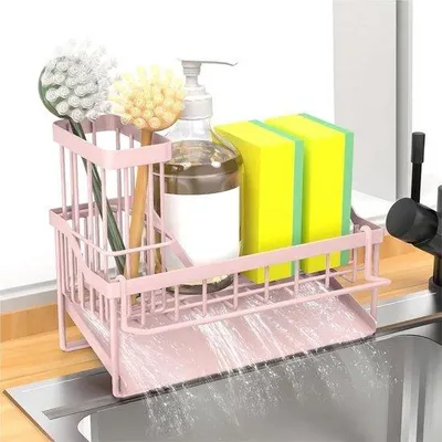 Produktbild von Famanu Abtropfgestell für Spüle mit Schwammhalter - Küchenorganizer