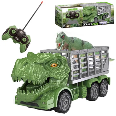 Obrázek produktu pro Dálkově ovládané autíčko Woopie ve tvaru dinosaura, zelené + figurka