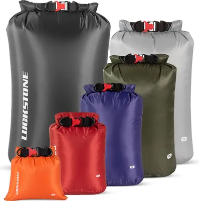 Produktbild von LUCKSTONE Ultraleichtes wasserdichtes Trockentaschen-Set, leichte wasserdichte Taschen für Outdoor-Camping-Rucksackreisen, 6-teilig