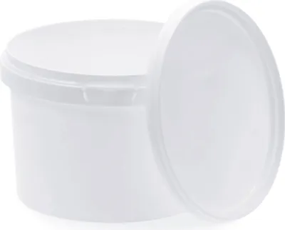 Produktbild von BenBow Eimer mit Deckel 0,5L x20 Weiß - lebensmittelecht, stabil, luftdicht, auslaufsicher, geruchsneutral - Plastikeimer mit Henkel - leer