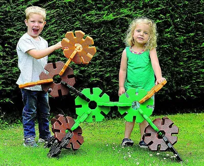 Produktbild von Polydron Riesen Octoplay Set 1, 21 Teile Natur