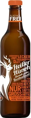 Produktbild von Heißer Hirsch Familienpunsch - Weiße Traube-Orange 750ml
