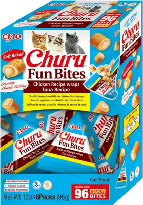Obrázek produktu pro INABA Churu Fun Bites Kuřecí maso a tuňák - pochoutky pro kočky - 8x12 g
