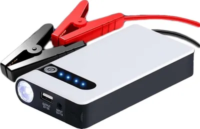 Zdjęcie produktu dla Rozrusznik samochodowy, pojemność akumulatora 12000 mAh, prąd szczytowy 800 A, BIAŁY