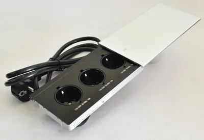 Produktbild von Einbausteckdose Küche Tischsteckdose Versenkbare Fach [3x240V] MB3 Silber