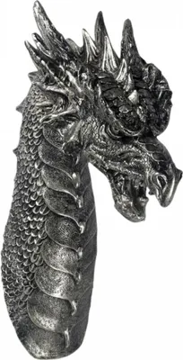 Produktbild von Drachenkopf Dekofigur als Wandrelief 40 cm