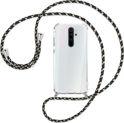 Produktbild von Handykette Backcover-Schutzhülle mit Band (Metall silberfarben) für Xiaomi Redmi Note 8 Pro - camouflage