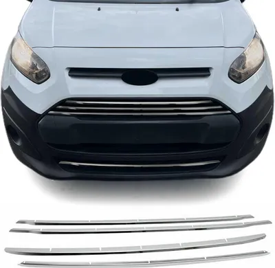 Immagine prodotto di Modanature griglia radiatore Modanature griglia per Ford Connect 2014-2019 acciaio inox argento 4x