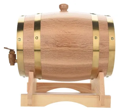 Produktbild von Weinfass aus Eichenholz 5L - Vintage Stil - Holz Weindispenser