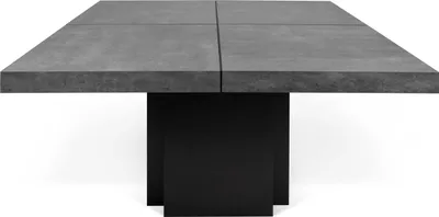 Produktbild von Esstisch Beton und Schwarz, 150 x 150 x 75