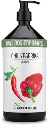 Produktbild von Green Home Love Nature Chili- und Paprikadünger 1 l, Flüssigdünger NPK 5+5+7 mit chelatierten Spurennährstoffen, auch für Tomaten und Auberginen
