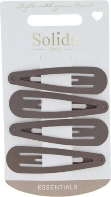 Produktbild von Haarclip braun matt 4 Stück