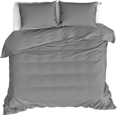 Produktbild von Moodit Bettbezug, Basil Grey - 200 x 220 + (2x) 60 x 70 cm - Baumwolle
