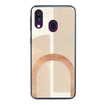 Produktbild von MuchoWow® Handyhülle Schutzhülle Hülle für Samsung Galaxy A40 Marmor - Muster - Rosa Silikon Softcase Handy Hülle - Handy-Tasche