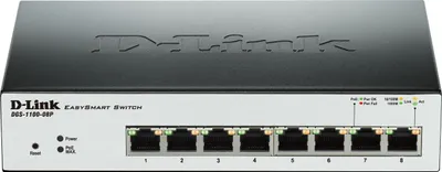 Image de Switch 280mm D-Link DGS-1210-08P          2*SFP/ 8*GE PoE retail