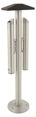 Standascher aus Aluminium mit zwei Aschenbechern 5 Liter VB 659951