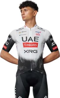 Produktbild von PISSEI Kurzarm Fahrradtrikot - UAE TEAM EMIRATES 2025 REPLICA - Weiß/Schwarz 2XL