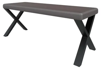 Produktbild von Bank Akiko Metal X -128x44-Soft30-Kunstleder|Bänkchen|Eckbankgruppe für Ihrem Esszimmer|Küche|modern|Sitzecke|Essecke