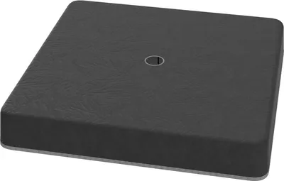 Image de Fortuna Lai Poids de base pour pied de parasol, imperméable, pouvant être rempli de sable, plastique, 89 L x 89 l x 10,5 H cm, noir