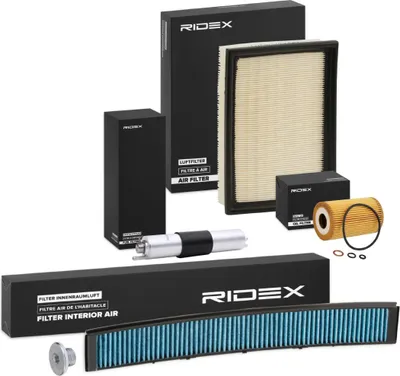 Produktbild von RIDEX Filterset Inspektionspaket Filtersatz für BMW 3 Limousine (E46) 3 Touring (E46) 3 Coupe (E46)