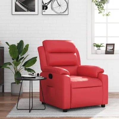 Produktbild von Relaxsessel Rot Kunstleder, Klassische Sessel DesignMöbel