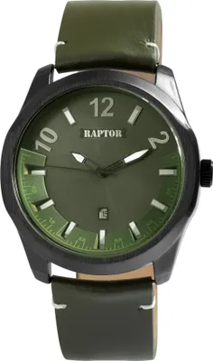 Produktbild von Raptor Herrenuhr "Charley" mit Echtlederarmband, Datumsanzeige