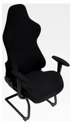 Produktbild von Ergonomische Gaming-Stuhlhussen, dehnbar, für Büro- und Computerstühle sowie Liegesessel, Rennstil, Schwarz (Stühle nicht enthalten)