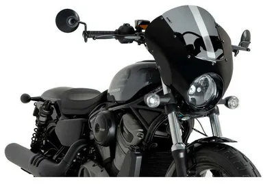 Immagine prodotto di Cupolino PUIG semicarenato Dark Night nero opaco fume scuro per HARLEY DAVIDSON