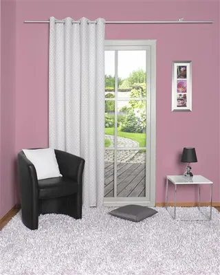 Produktbild von Home Wohnideen Ösenschal, Fertigschal Dekostoff Bedruckt 1 teilig 245 x 135 cm Grau