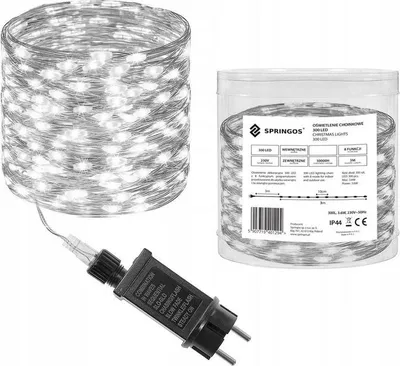 Obrázek produktu pro LED řetěz Nano Ježek - 3m, 300LED, 8 funkcí, IP44, studená bílá