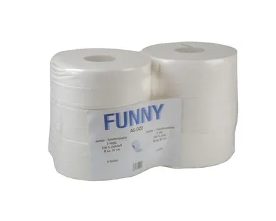 Produktbild von 6x Jumbo Toilettenpapier Jumborollen 2-lagig 100% Zellstoff hochweiß