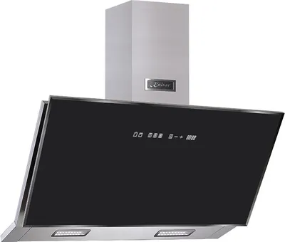 Produktbild von Kaiser AT 9430 ECO Dunstabzugshaube 90cm kopffrei Wandhaube Edelstahl Schwarzglas 1250m³/h