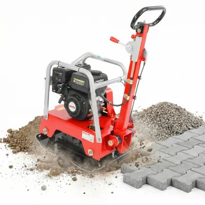 Produktbild von Rüttelplatte Vibrationsstampfer mit Gummischutzmatte HECHT 1116 | 630 x 400 mm | 40 cm Verdichtungstiefe | 4300 /min 4,1 kW / 5,5 PS