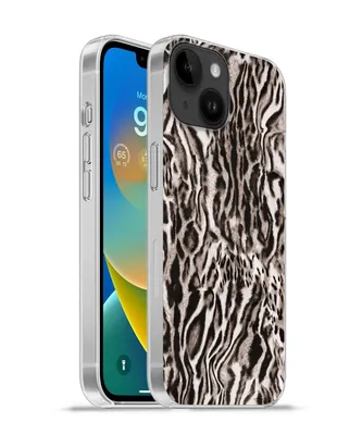 Produktbild von MuchoWow® Handyhülle Schutzhülle Hülle für Apple iPhone 14 - Softcase Pantherdruck - Formen - Schwarz - Braun Silikon Softcase Handy Hülle - Mobiltelefonhülle