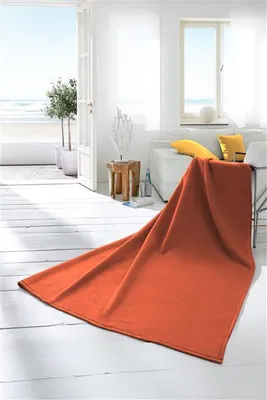 Produktbild von Biederlack Wohndecke Uno Soft Farbe Terracotta Größe 150 x 200cm