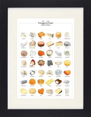 Produktbild von Käse Gerahmtes Bild Mit Edlem Passepartout | Wand-Bilder | Im Bilderrahmen - Käse Aus Frankreich (40 x 30 cm)