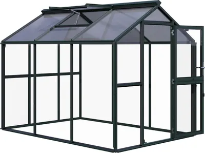 Produktbild von KGT Gewächshaus "Galant III" tannengrün 6,7 m² 4 mm ESG, 10 mm HKP