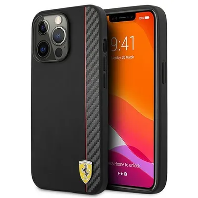 Immagine prodotto di Ferrari Fesaxhcp13Lbk Custodia rigida per Iphone 13 Pro/136,1 Czarny/Nero On Track Carbon Stripe