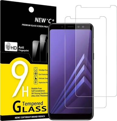 Produktbild von Panzer Schutzglas Samsung Galaxy A8 2018 2er Pack 9H Härte Klar