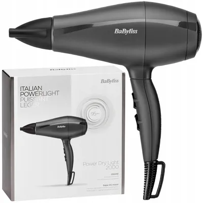 Zdjęcie produktu dla BaByliss 5910E, DC, Czarny, 2,2 m, Włochy, 2000 W, 1 szt.