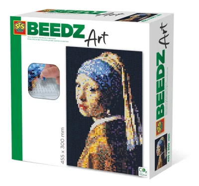 Zdjęcie produktu dla SES Creative Beedz art Vermeer - Girl with a Pearl Earring, 12 lat(a), Chłopak, dziewczyna, Art, Wielobarwny, 455 mm, 300 mm
