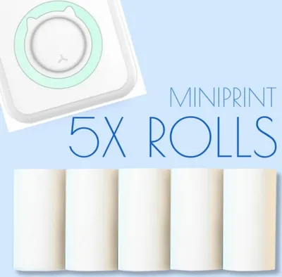 Produktbild von 5x další role bílého termopapíru - MINIPRINT