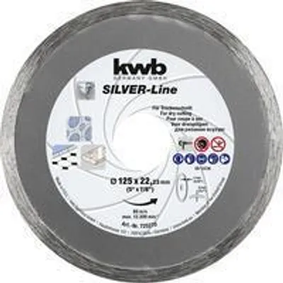 Zdjęcie produktu dla kwb 725870 diamentowa tarcza tnąca średnica 230 mm otwór Ø 22,23 mm płytki, ceramika 1 szt
