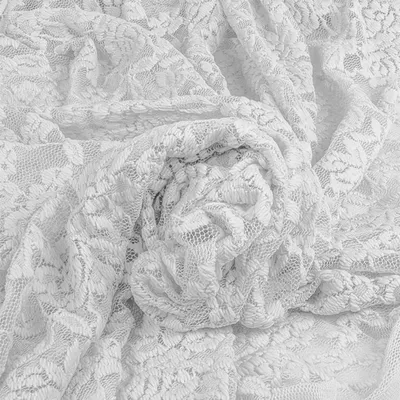Produktbild von Spitzenstoff elastisch Meterware 145cm Blumenmuster  Spitze Stretch Spitze