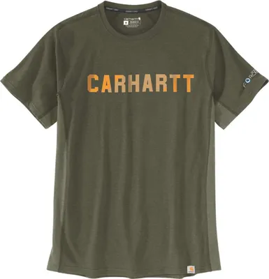Produktbild von Carhartt Force Flex Block Logo T-Shirt (Olive,S)